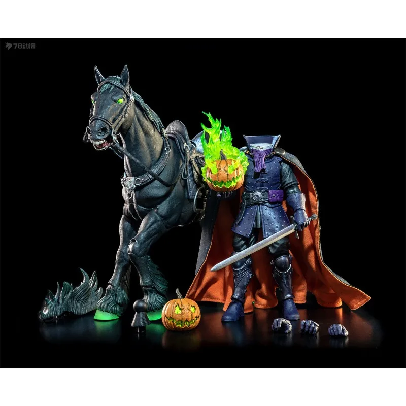 Vier Ruiters Studios Origineel product Figura Obscura-serie Kerstman en Headless Knight Set Groen afgewerkt Model Collectibles