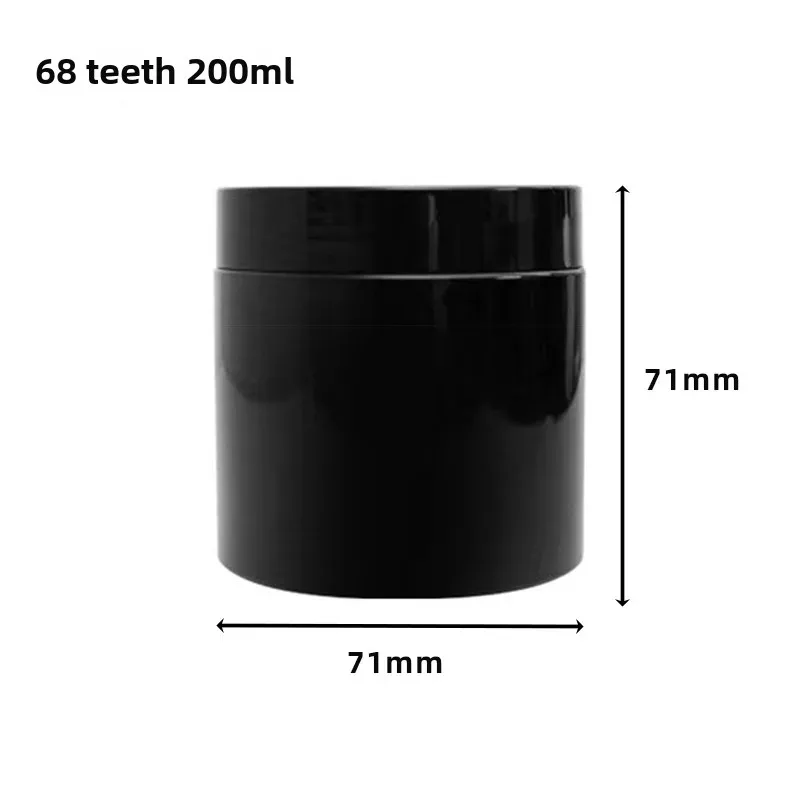 In-stock Black Wide-mouth 200ml Cream Bottle Pet Plastic Food-grade Mask Bottle Hair Wax Container Cosmetic Grade