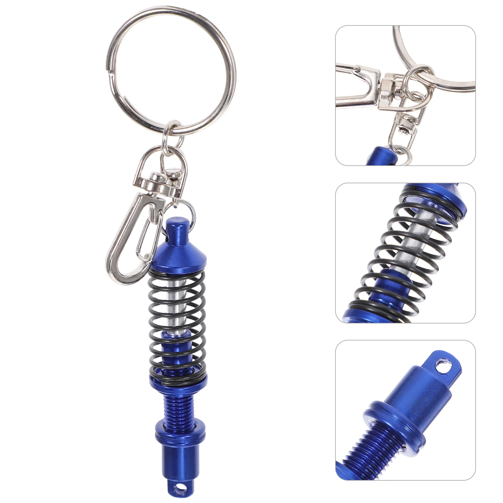 Key Chain Pendants Coilover Keychain Shock Absorber Auto Part Keyrings Automatic Aluminum Alloy Chains for Car Keys