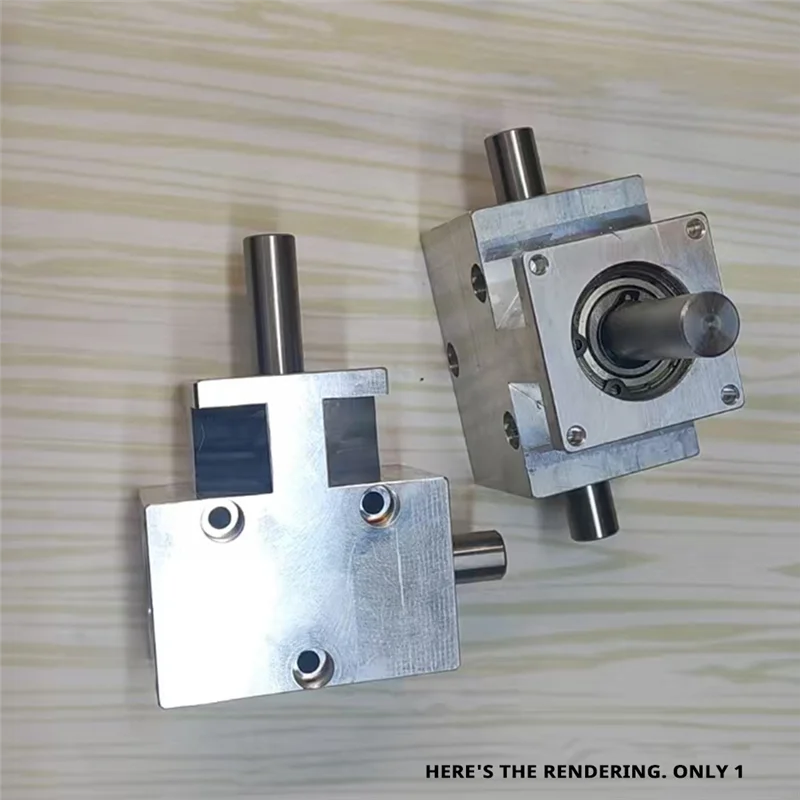 

ABHB-Compact 1:1 Small Angle Bevel Gear Mechanism With Twin 12MM Output Shafts For Conjoining Drive Systems
