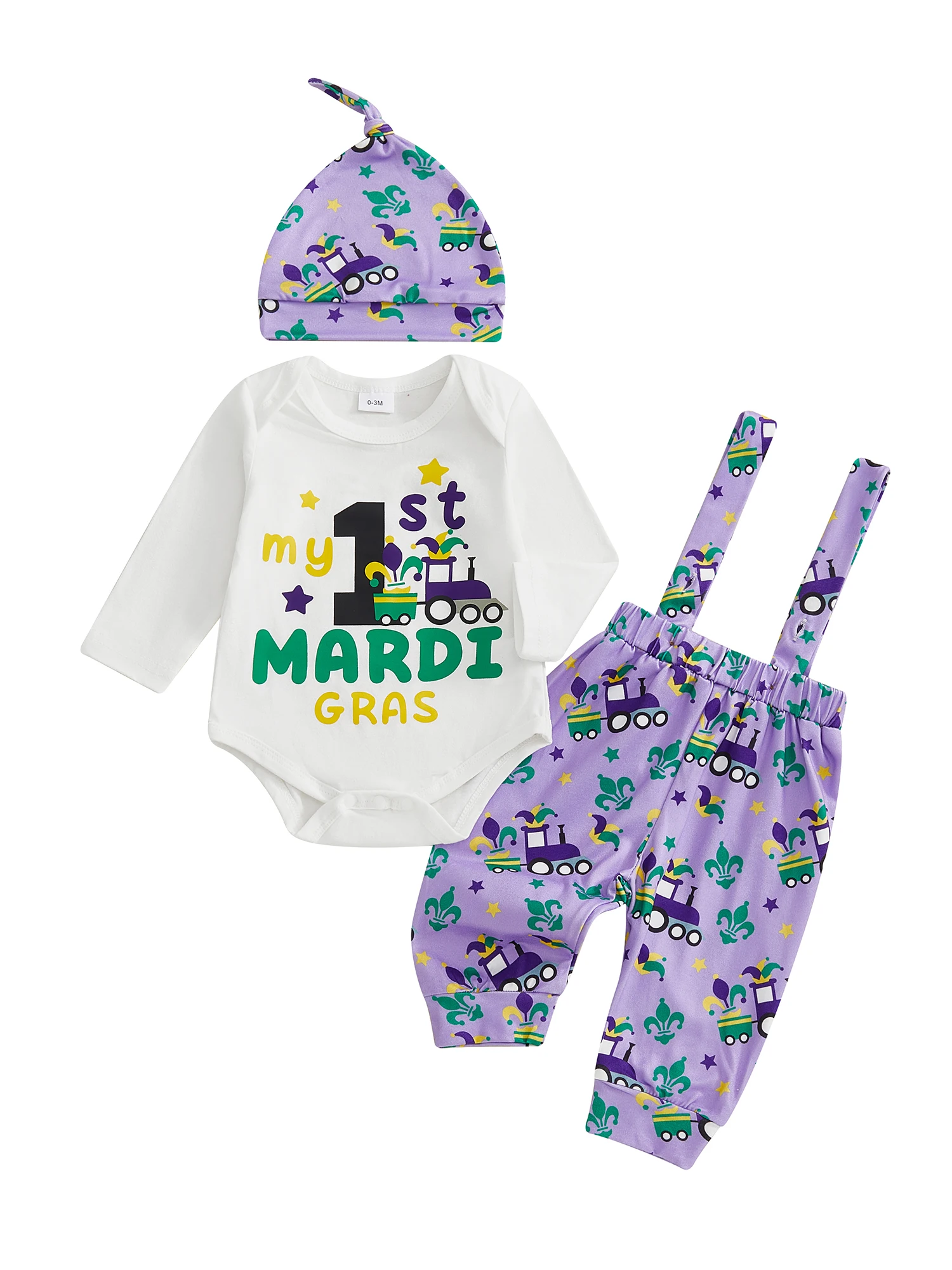 

3 шт., детские пасхальные наряды, комбинезон с длинными рукавами и принтом кролика, штаны на подтяжках, комплект шляпы, одежда для младенцев на весенние торжества