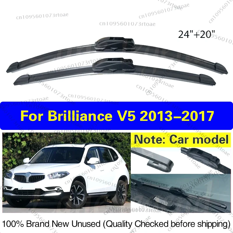 

Front Wiper Blades For Brilliance V5 2013 2014 2015 2016 2017 Front Windscreen Wiper Blade Brushes Cutter 24"20" Car Accessories