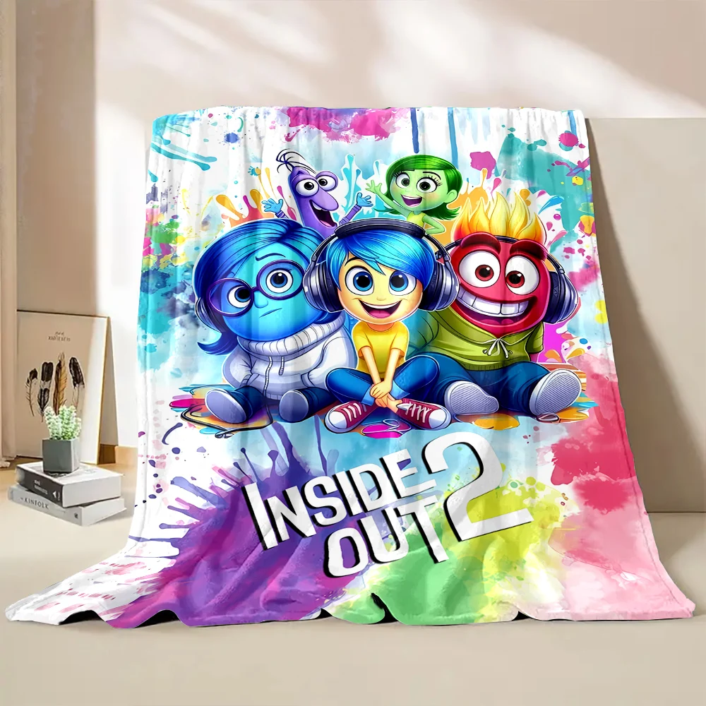 Disney Inside Out Cartoon Blanket Flannel Soft Fluffy Fleece Throw Camping Blankets for Children Sofa Throw Thin Blanket Gift