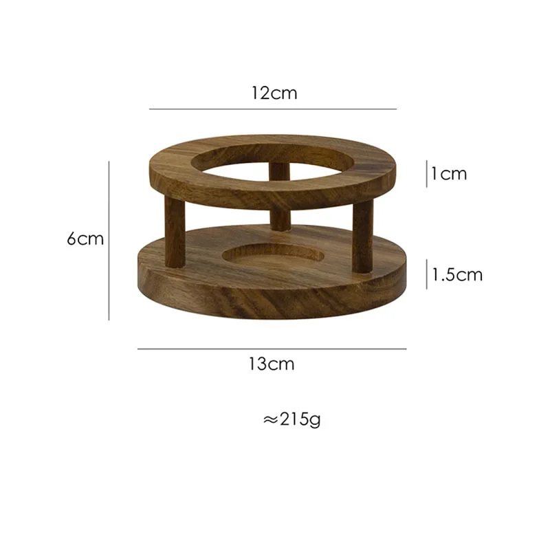 Vintage Round Wooden Teapot Trivets Creative Candle Holder Kung Fu Tea Set Accessories Tea Stove Coffee Milk Heating Warmer Base