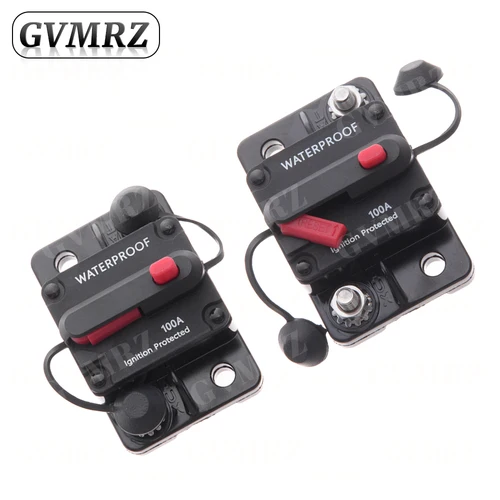 Imagen 2 del producto 150A 200A 250A 300A disyuntor fusible reinicio 30A 40A 50A 60A 70A 80A 100A 120A AMP impermeable barco coche disyuntor