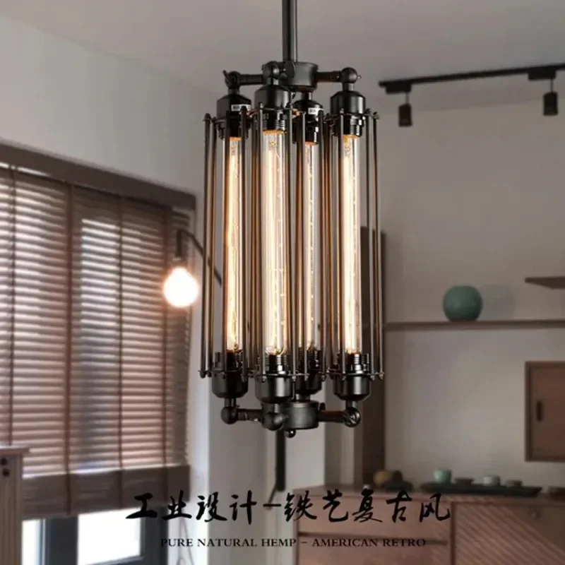 أضواء قلادة القرية مع 110 فولت/220 فولت E27 اديسون ضوء لمبة الصناعة الرجعية البخار الشرير نمط مطعم بار علوي مصباح