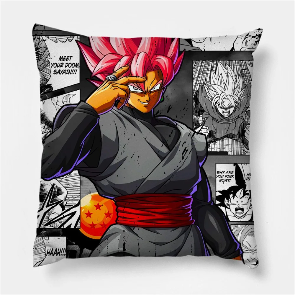Dragon Ball Super Saiyan Goku Kissenbezug - Anime-Fan-Favorit Dekokissenhülle für Schlafzimmer & Wohnzimmer Dekoration