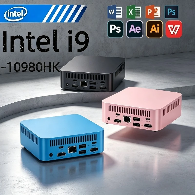 New Windows 11 Pro Mini Pc Intel i9 10980HK Mini PC Computer 16GB  RAM 1TB 2TB SSD Gaming PC Wifi 6 BT5.2 Mini PC Desktop