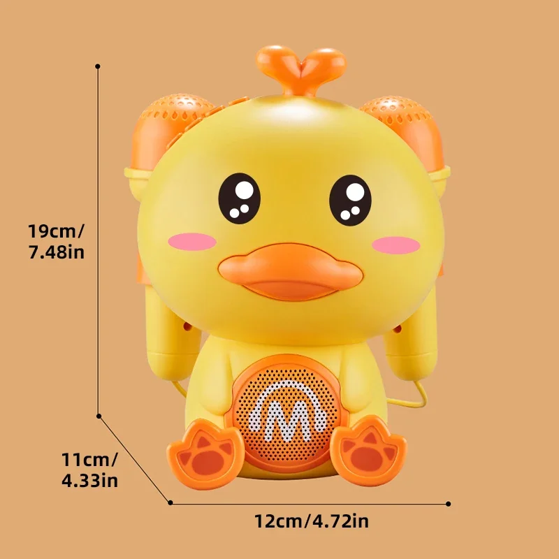 Kids Bluetooth Microphone Speaker Portable Home Cute Duck Karaoke with K Song Family Singing Sound Early Education Machine Gifts