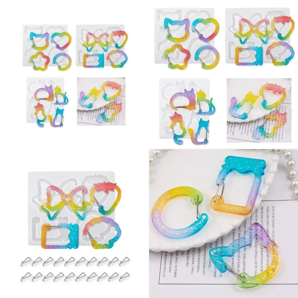 

31BB Resin Jewelry Silicone Mold Cats Jewelry Making Tool Earrings Moulds Suitable for Making Earrings and Pendants