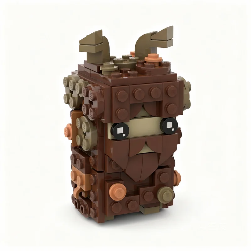 138pcs MOC BrickHeadz Hairy Julien Bam Model Building Blocks Toys Architecture Christmas Gift Birthday Assemble Idea Education