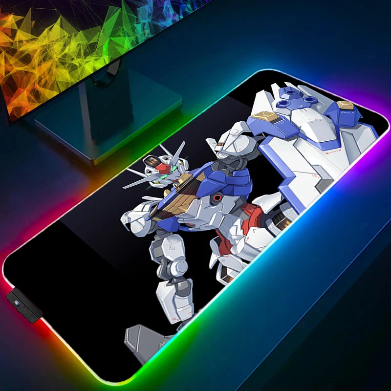 

RGB Mouse Pad Mechanical Warrior G-gundam A-aerial Gamer Gaming Varmilo Keyboard Computer Desk Mat Carpet Backlight LED Mousepad