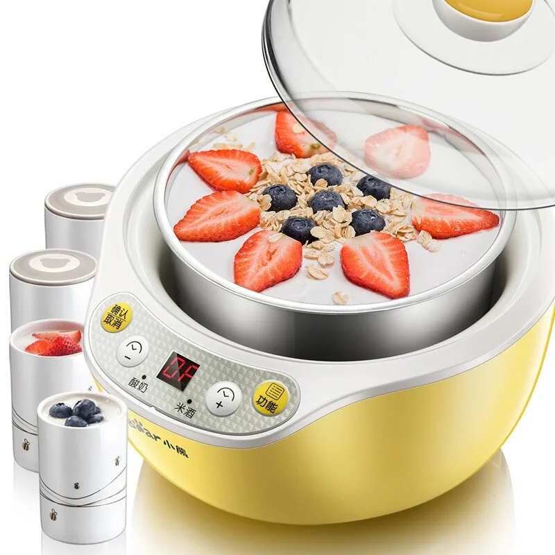 220V 1L Automatic Fermentation Machine Multifunction Enzyme Rice Wine Cheese Yogurt Maker DIY Intelligent Control Kitchenware