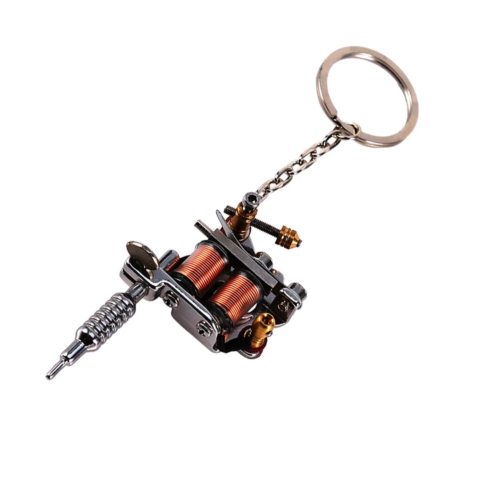 Mini porte-clés de machine à tatouer portable pour hommes et femmes, porte-clés de style punk, pendentif cadeau, outils d'artisanat