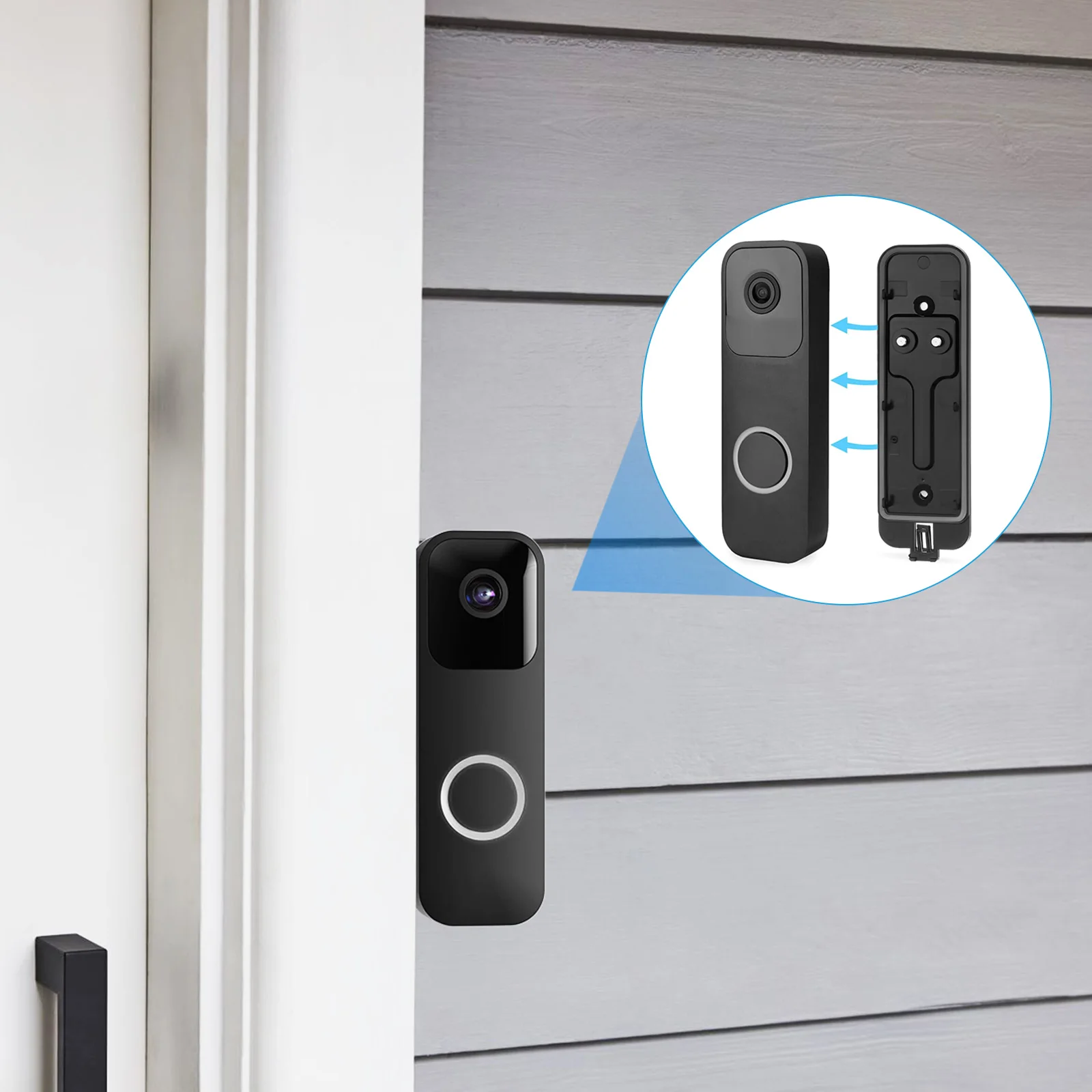 Blink Doorbell Backplate Replacement Mount for Video Doorbell Camera - Sturdy Plastic Wall Bracket Compatible with Most Blink