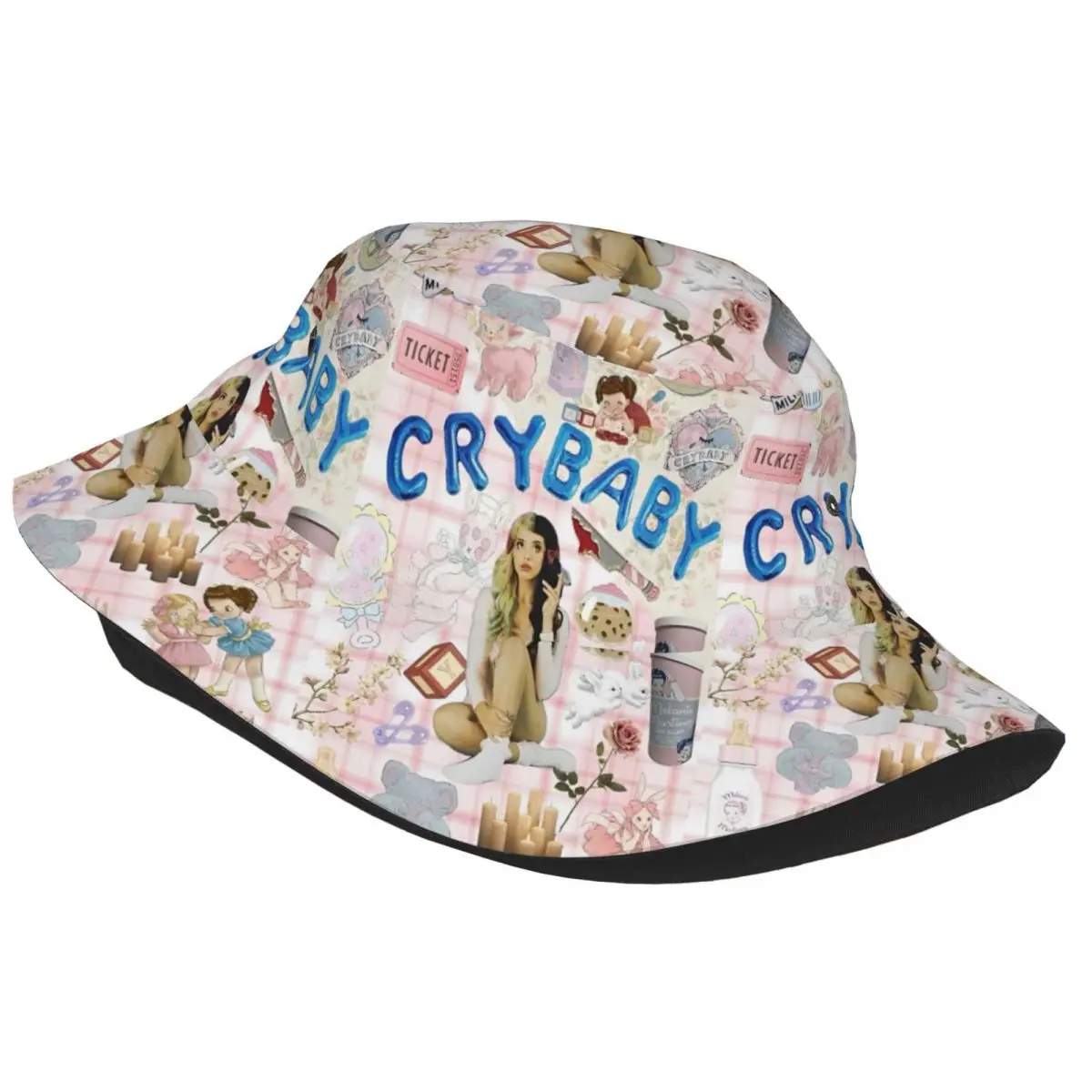 Melanie Martinez Singer Bucket Hats for Women Beach Music Field Hat Streetwear Packable for Outdoor Fishing Hats Bob Hat