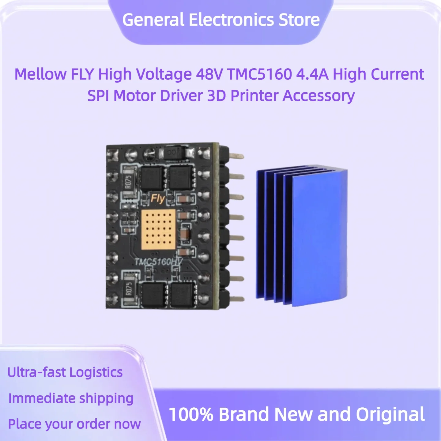 Mellow FLY High Voltage 48V TMC5160 4.4A High Current SPI Motor Driver 3D Printer Accessory