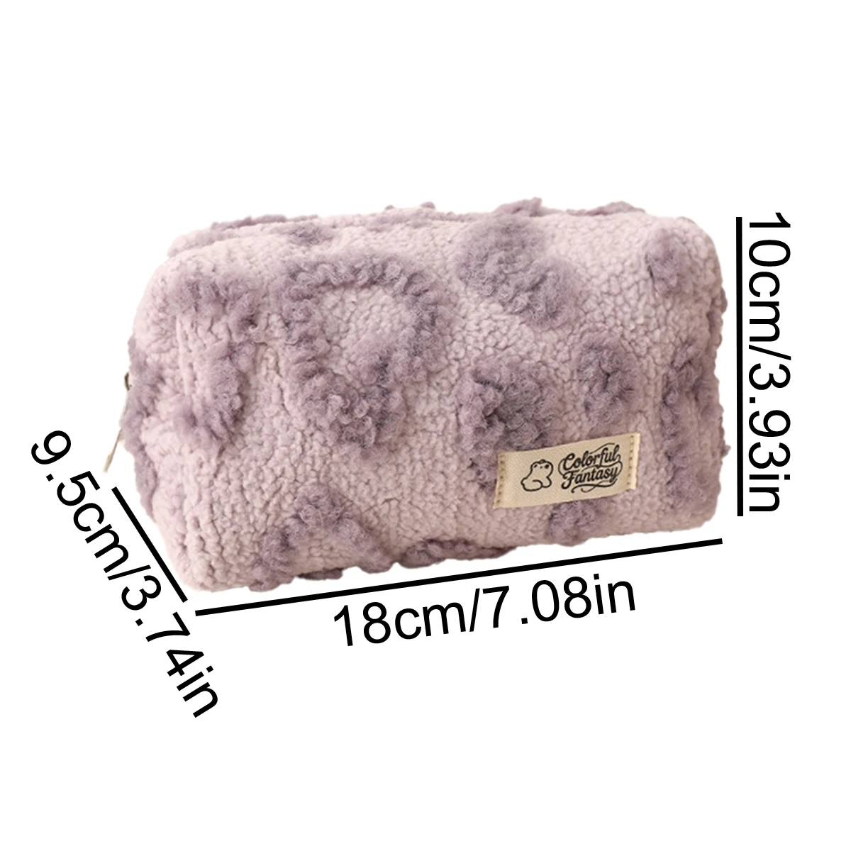 Cute Plush Heart-Shaped Pencil Case, Valentine's Day Gift for Her, Office Study Stationery Organizer, Portable Clutch Bag