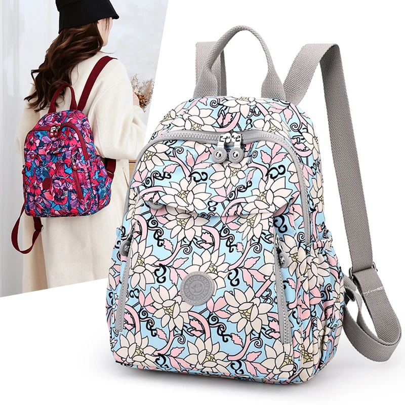 

Повседневная женская дорожная сумка с принтом на холсте10, легкая водонепроницаемая школьная сумка простого дизайна для молодых женщин