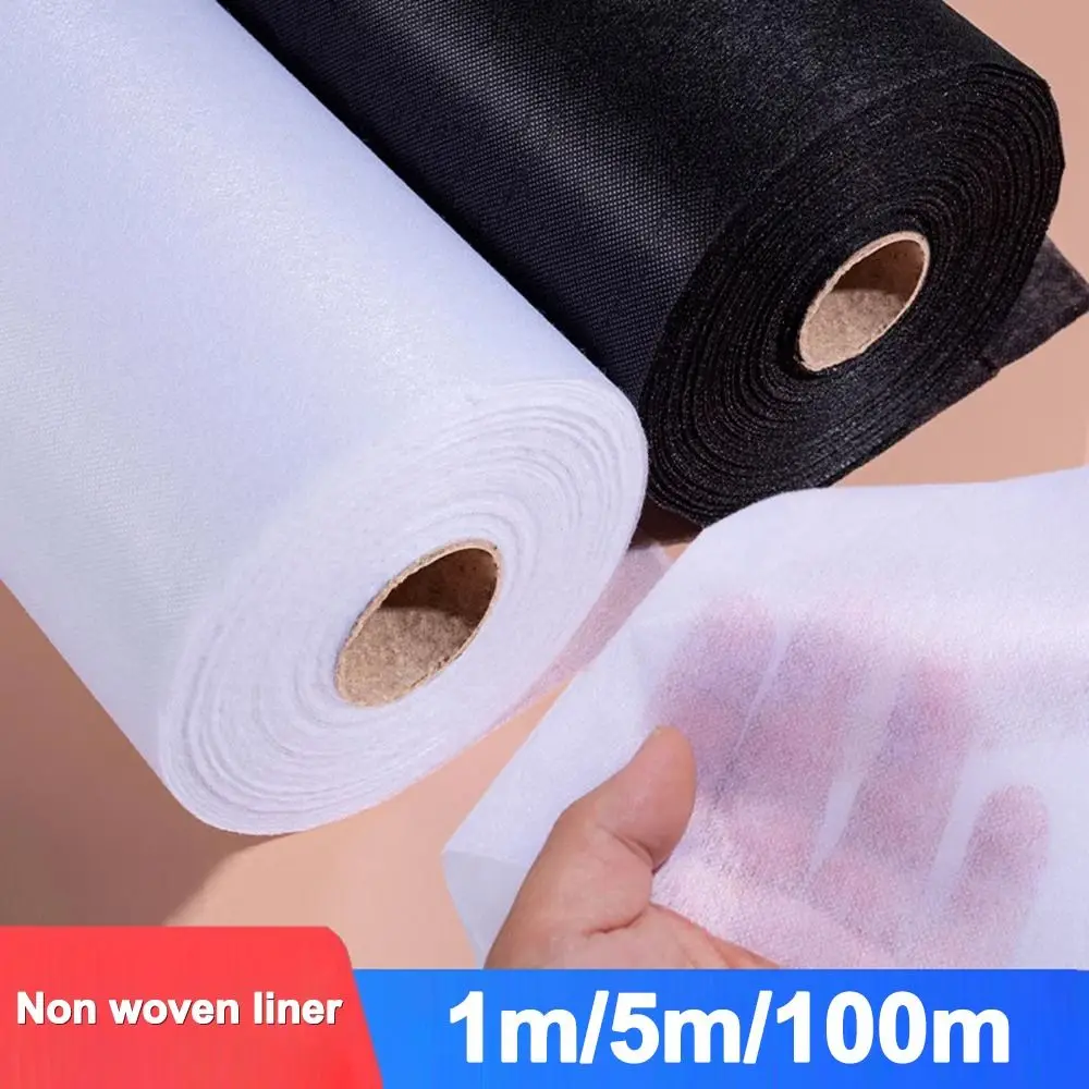 5M/Lot Fusible Interlining Fabric Non-Woven Lightweight Iron On Lining 30g/m Adhesive Interfacing Fabric