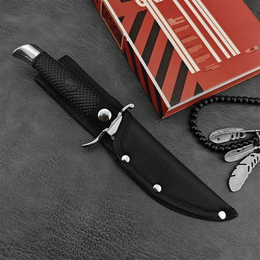 Fixed Blade Knife Russian Style Tactical Knife 440C Blade Nylon Fiber Handle Outdoor EDC Camping Hiking Survival Hunting Tool