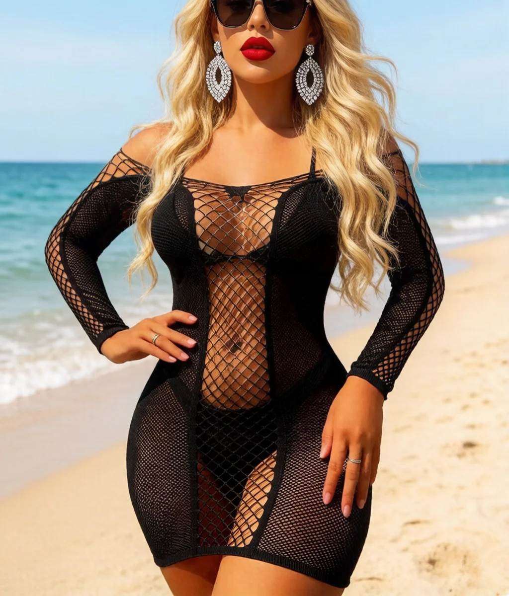 Exotische erotische Kostüme, modisches Mini-Bodycon-Kleid für Frauen, transparente Versuchung, enge Dessous, sexy Nachthemd für Erwachsene – Detail 2