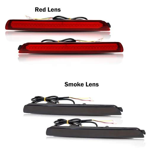 Imagen 2 del producto Para Mazda 3 2004 2005 2006 2007 2008 2009 Reflector de parachoques trasero LED rojo luces traseras/frenos luces antiniebla traseras con señal de giro dinámica