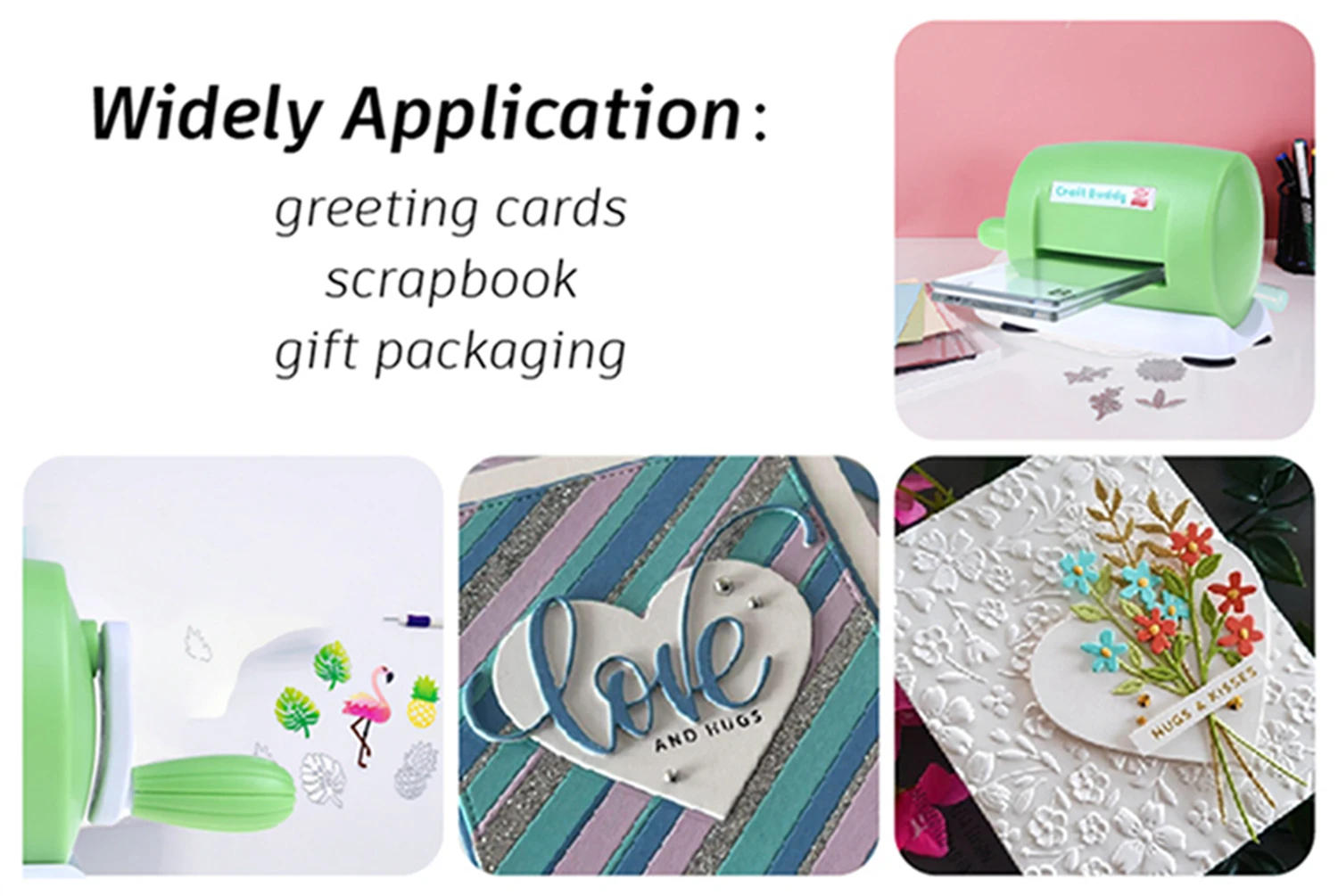 3.35 Inch Wide Opening Die Cutting and Embossing Machine, Multi-functional Manual Craft Machine with Cutting A&B Plate, 6 Stylish Colors for Scrapbooking, Card Making, Handmade Paper Art DIY Crafts
