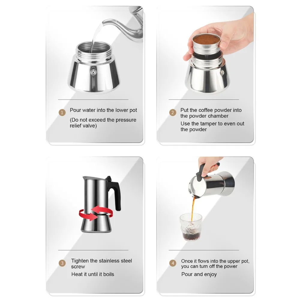 Cafetière Moka en acier inoxyd - Coffee Equipment Wholesale avis et prix