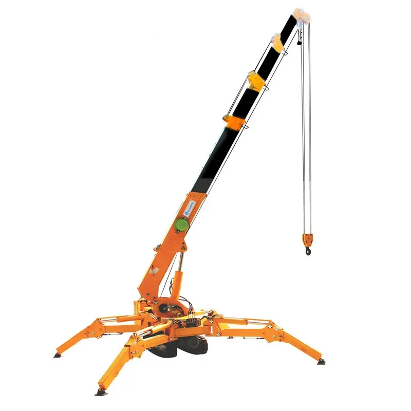 Electric Mobile Micro Crawler Spider Crane 1 2 3 5 8 Ton Telescopic Boom Small Hydraulic EPA Engine Battery Mini Spider Crane