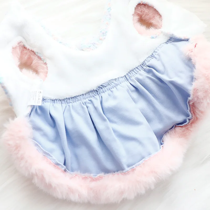 Autumn Winter Dog Cat Princess Dress Sweet Bowknot Cat Dog Skirt Clothes Tutu Dress for Dogs Puppy Teddy Chihuahua