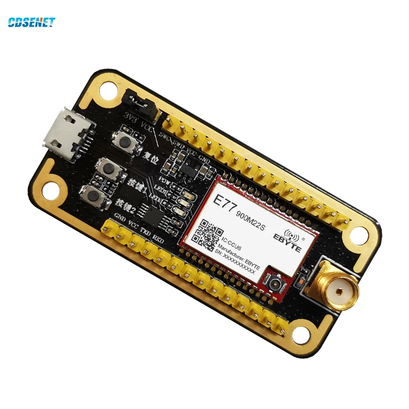 868MHz/915MHz Test Board Kit for E77-900M22S Lora Wireless Module CDSENT E77-900MBL-01 SoC 22dbm 5.6KM