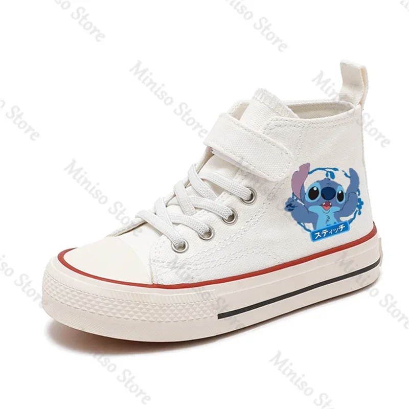 Chaussures en toile CAN o Stitch pour garçons et filles, chaussures de sport confortables pour enfants, chaussures de tennis imprimées pour enfants,