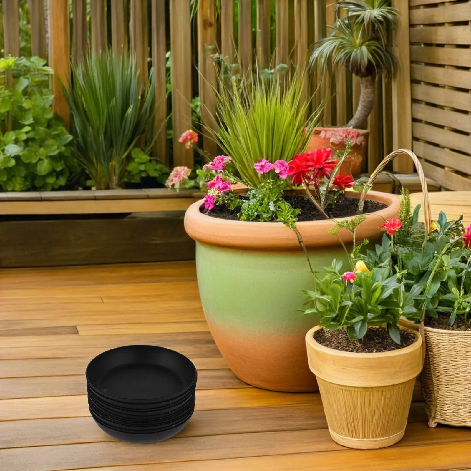 Plastic Flowerpot Base Thick Round Plant Saucer Tray for Succulent Care Indoor Outdoor Plant Water Catcher Pot Saucer Drip Tray