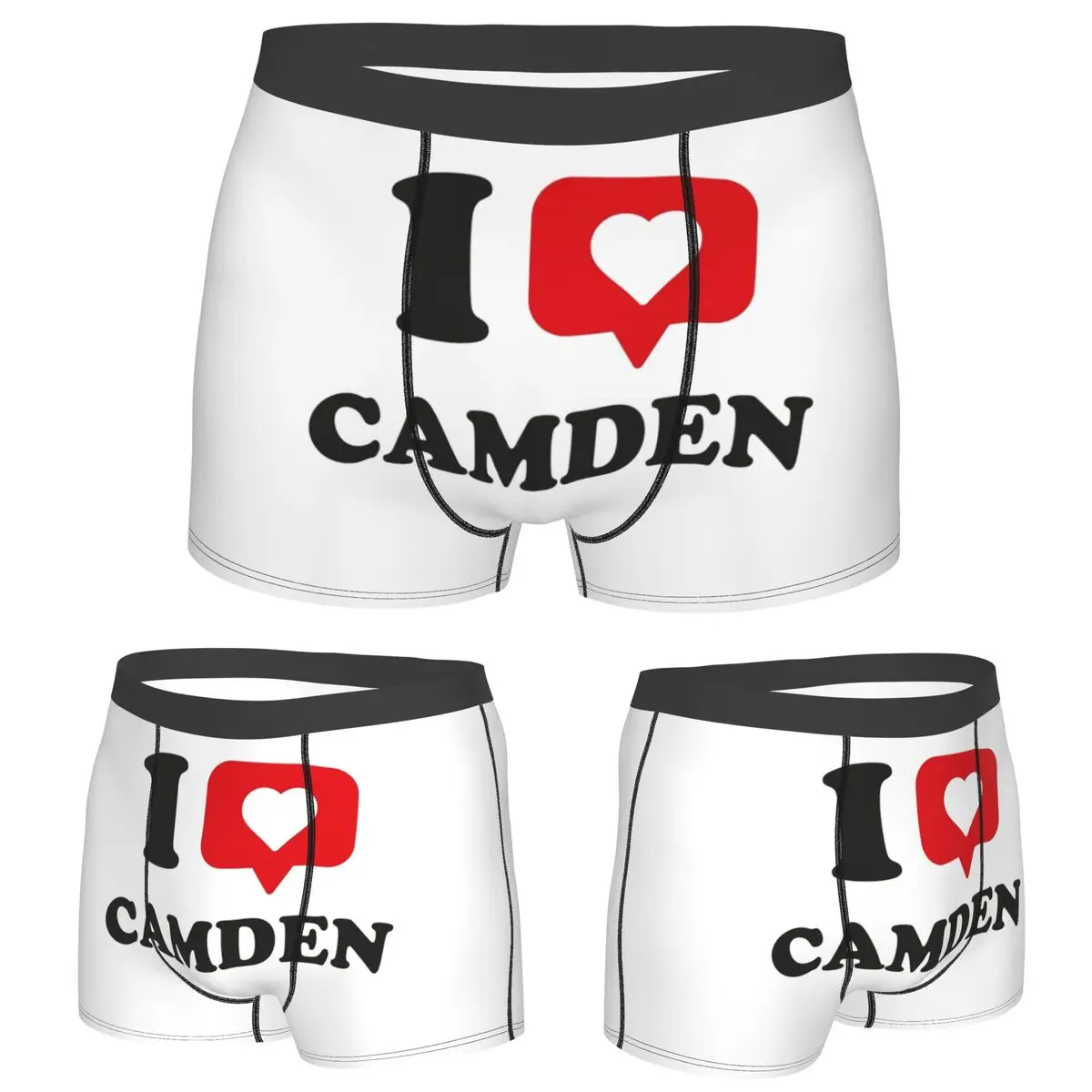

Boxer Underpants Shorts I Love Camden Panties Male Comfortable Underwear for Homme Man Boyfriend Gift
