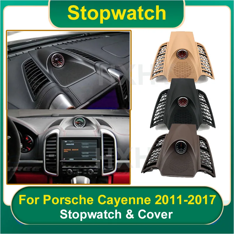 

Car Stopwatch For Porsche Cayenne 2011-2017 Interior Dashboard Central Clock Compass Time Electronic Meter Clock Accessional Kit