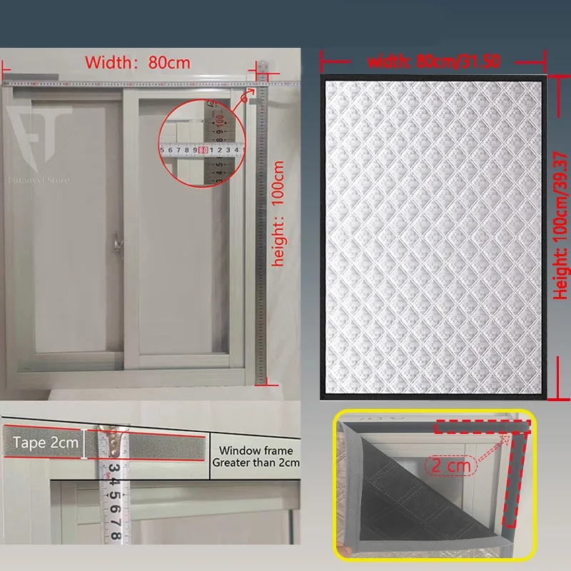Household Window Sunshade Aluminum Foil Insulation Film for Sunroom Anti UV Sunscreen Windproof Heat-Insulating and Warm Curtain