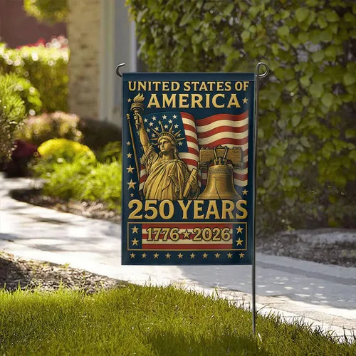 Years America Garden Flag House Flag Patriotic Outdoor Decor Yard Art UUI GGX
