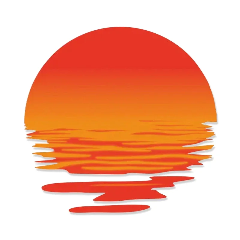 Sunset Car Stickers Vinyl Palm Tree Auto Decals Charm Side Window Cover Automobile Tuning Decor Accessories Styling