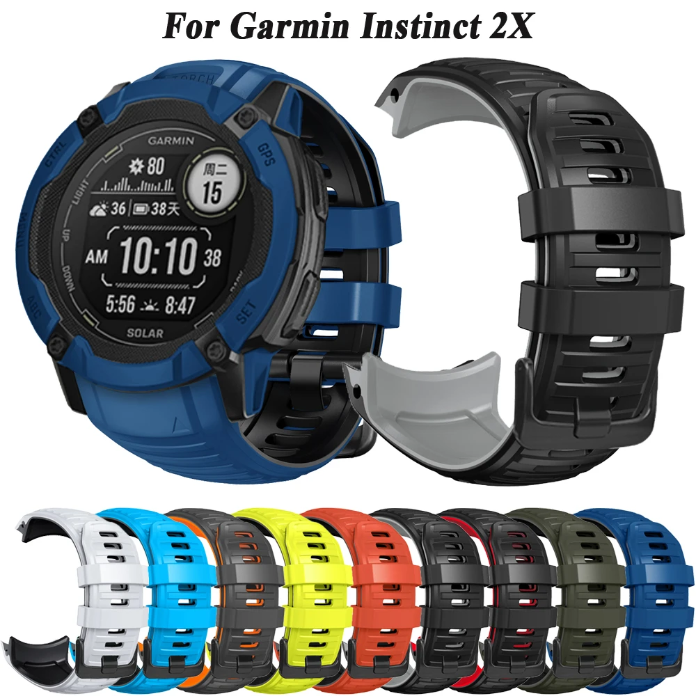 

Watch Band For Garmin Instinct 2X Solar Strap Sport Silicone Wristband 26mm Correa Garmin Instinct 2X Bracelet Men Accessories