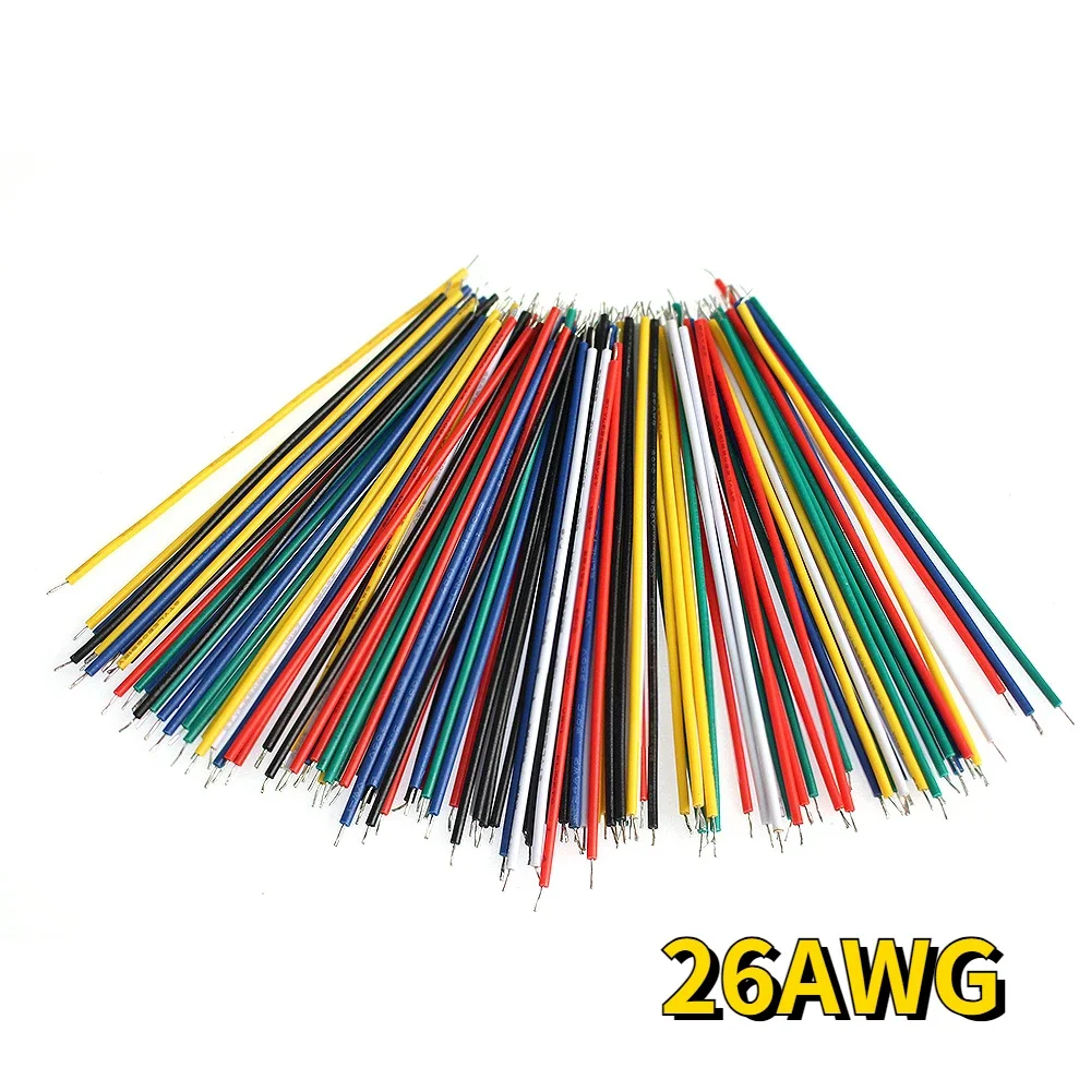 50/120pcs Tin-Plated Breadboard PCB Solder Cable 26AWG 7.8cm Fly Jumper Wire Cable Tin Conductor Wires 1007-26AWG Connector Wire