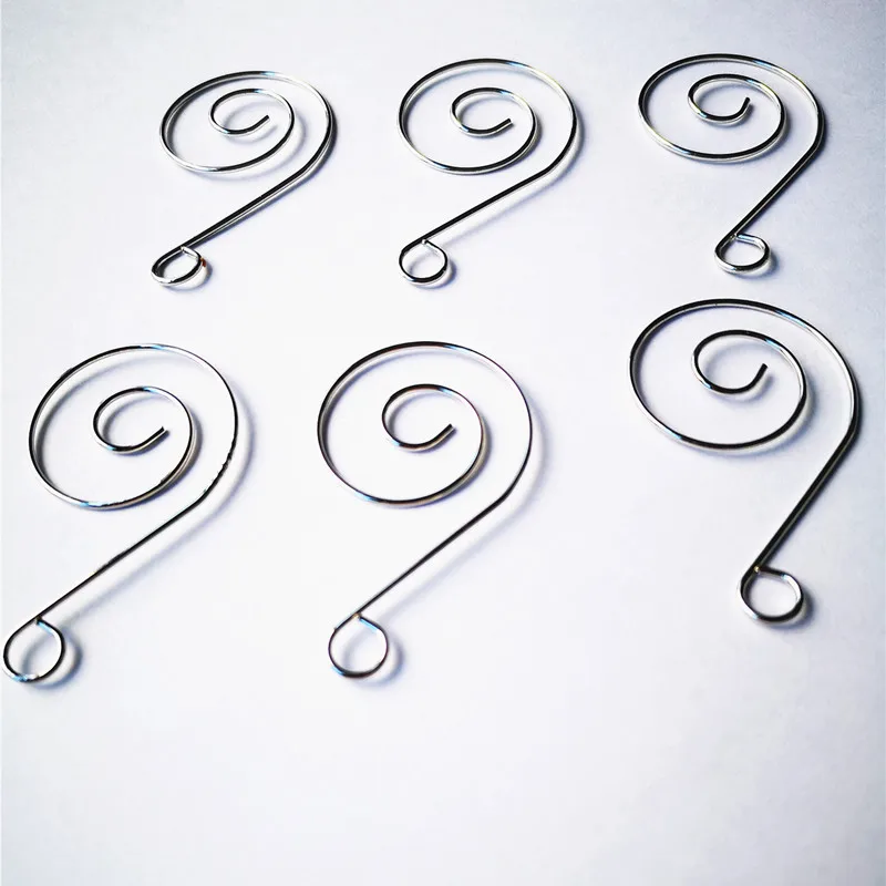 100pcs/lot Silver Spiral Hooks For Crystal Suncather Metal Parts Diy Glass Pendant Accessories Connecting and Hanging Connector