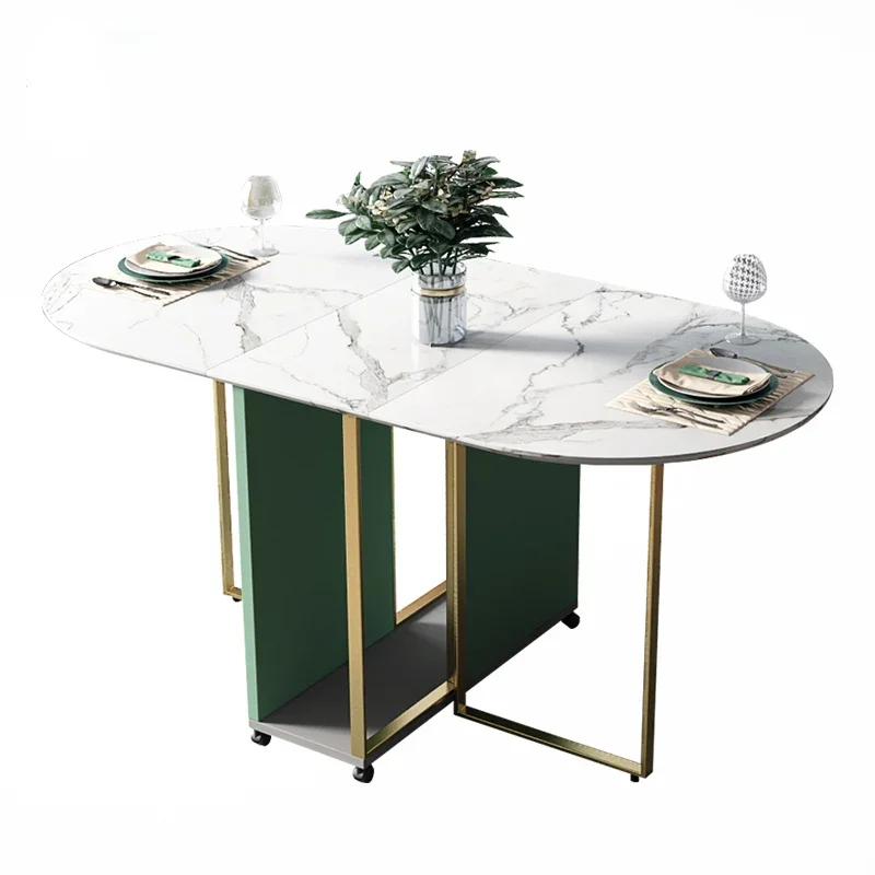 Sintered Stone Top Modern Dining Room Furniture Folding Table Extendable Folding Dinning Table