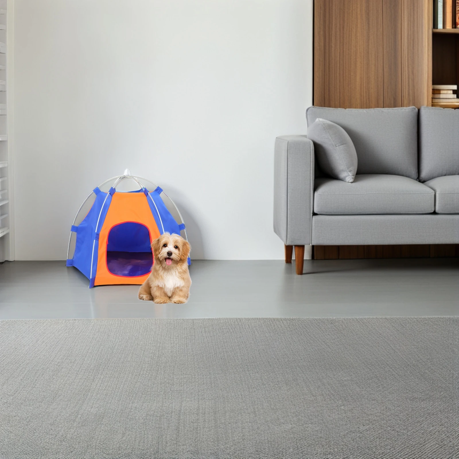 

Outdoor Small Pet Tent Waterproof Detachable Hexagon Shape Portable Cat Tent House for Small Dogs Weatherproof Pet Shelter