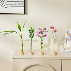 1 test tube hydroponic decorative vase, living room flower arrangement, anti drop plastic decorative hydroponic bottle