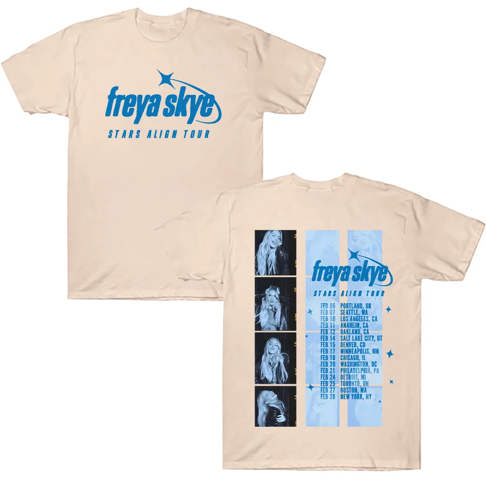 Freya Skye Stars Align Tour T-Shirt Freya Skye T-Shirt Sommertour 2026 T-Shirts Hochwertige Baumwolle Bequeme Kleidung Unisex Y2K – Detail 7