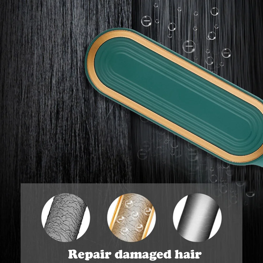 مكواة فرد الشعر فرشاة الأيونات السالبة استقامة الساخن مشط الحديد مع ميزة مكافحة تحرق و شاشة الكريستال السائل أدوات الشعر المهنية