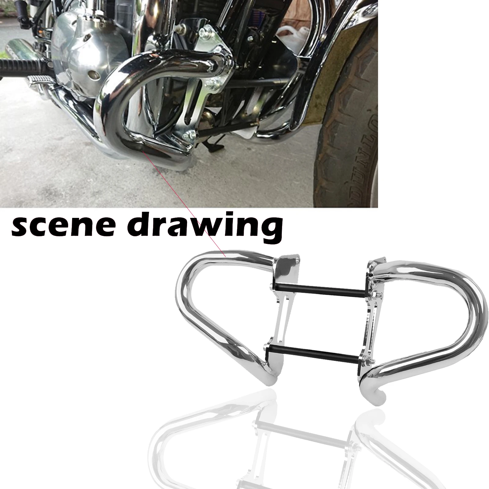 Motorcycle Highway Crash Bars Protection Engine Guard Bumper Stunt Cage For Kawasaki W650 W800 CAFE W400 W 400 650 800