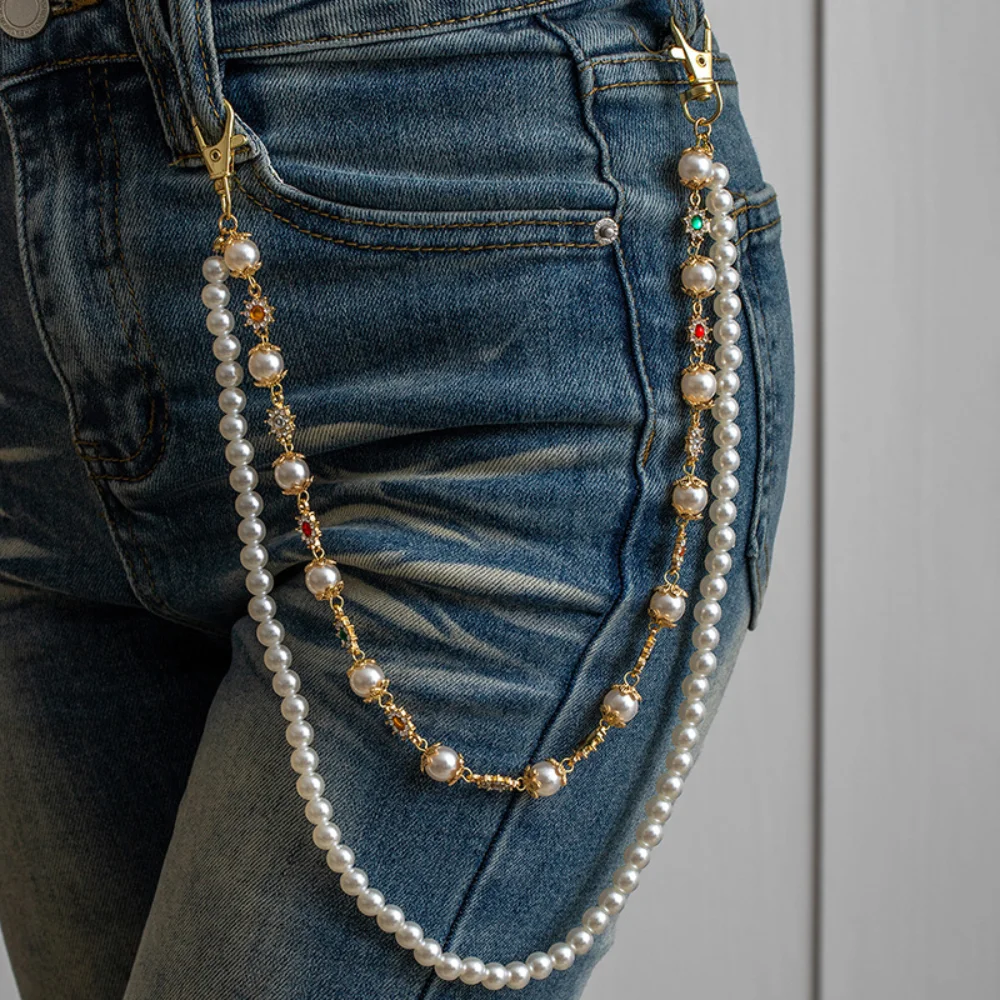 Chaîne de pantalon avec pendentif Punk personnalisé, chaîne de pantalon Hip-hop superposée, chaîne de taille de Style Harajuku de rue pour femmes et hommes