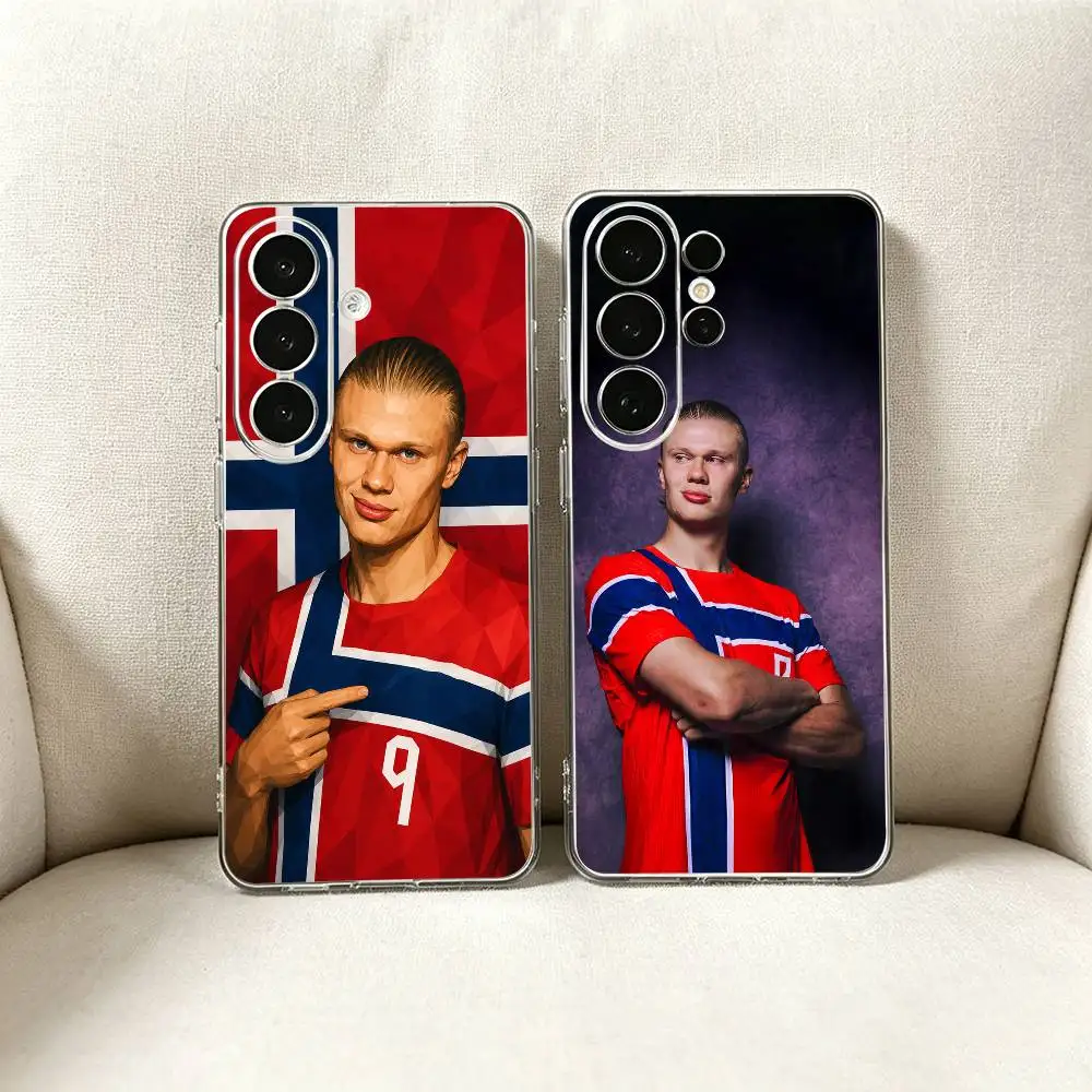 H-Haaland -9 football star Phone Case For Samsung S25,Ultra,S24,S21,S22,S23,S30,Plus,Fe,Lite Transparent Cover